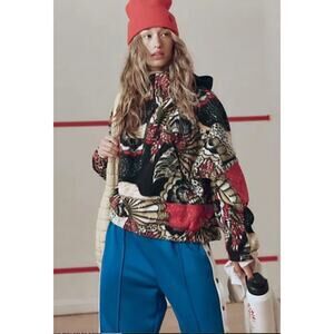 Free People Mvmt Wild And Free Fleece Pullover Wildflower Small Oversized NWT!